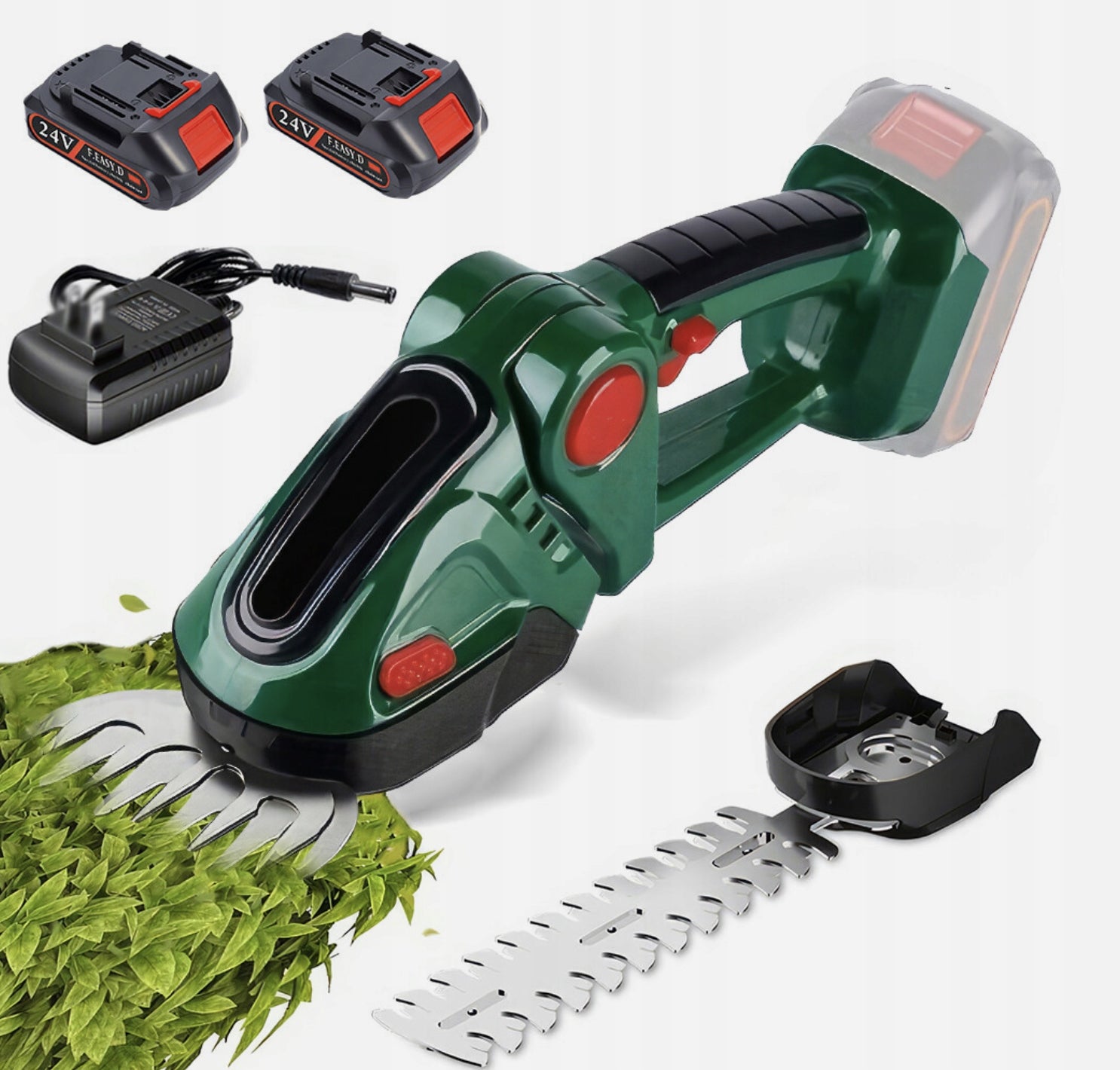 Hedge Trimmer Shrub Cordless Blade 22CM 13CM Cutting 2xAKU Power supply battery operated