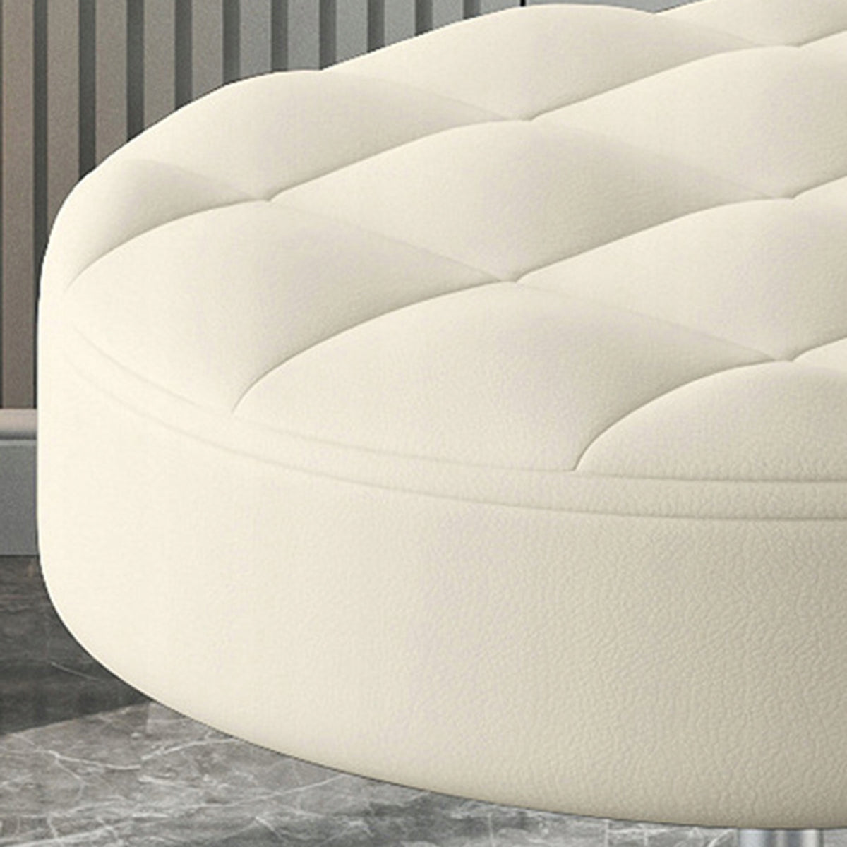 Height Adjustable Swivel Chair, Soft Cushion Salon Bar Stool, Wheels, White Manufacturer code 4238440_esa
