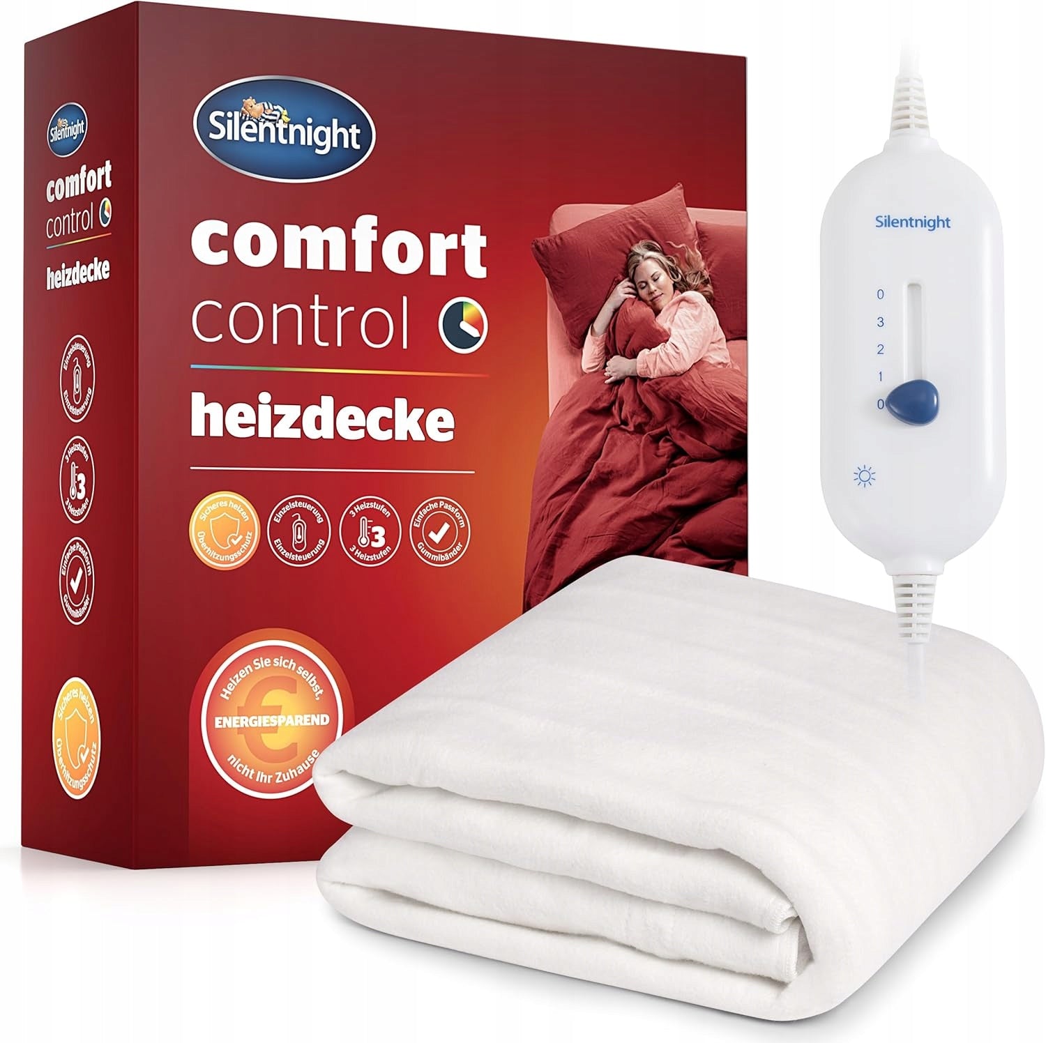 Heizdecke Silentnight Comfort Control 150x80cm 3 Heizstufen Waschbar Medical device no