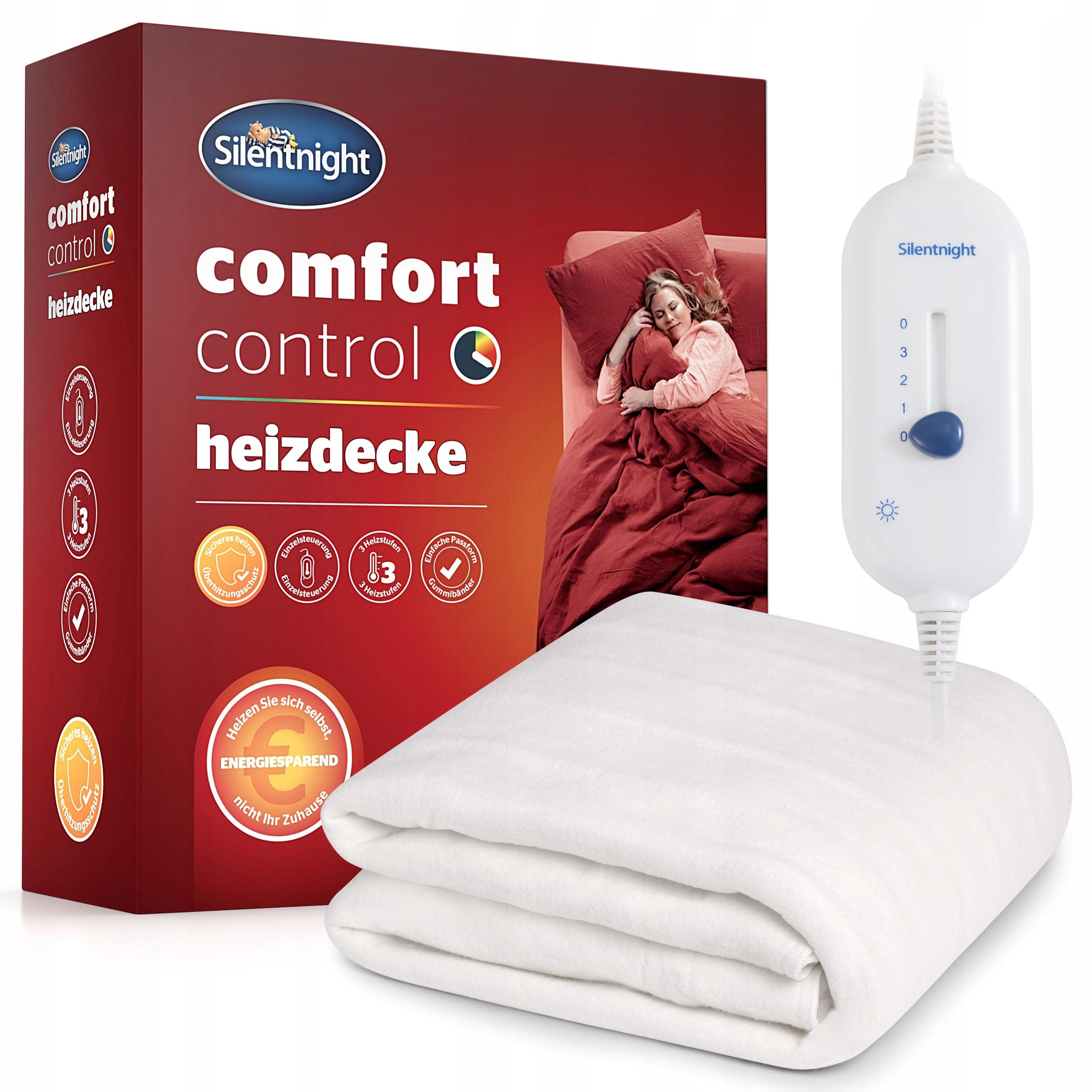 Heizdecke Silentnight Comfort Control 150x80cm 3 Heizstufen Waschbar