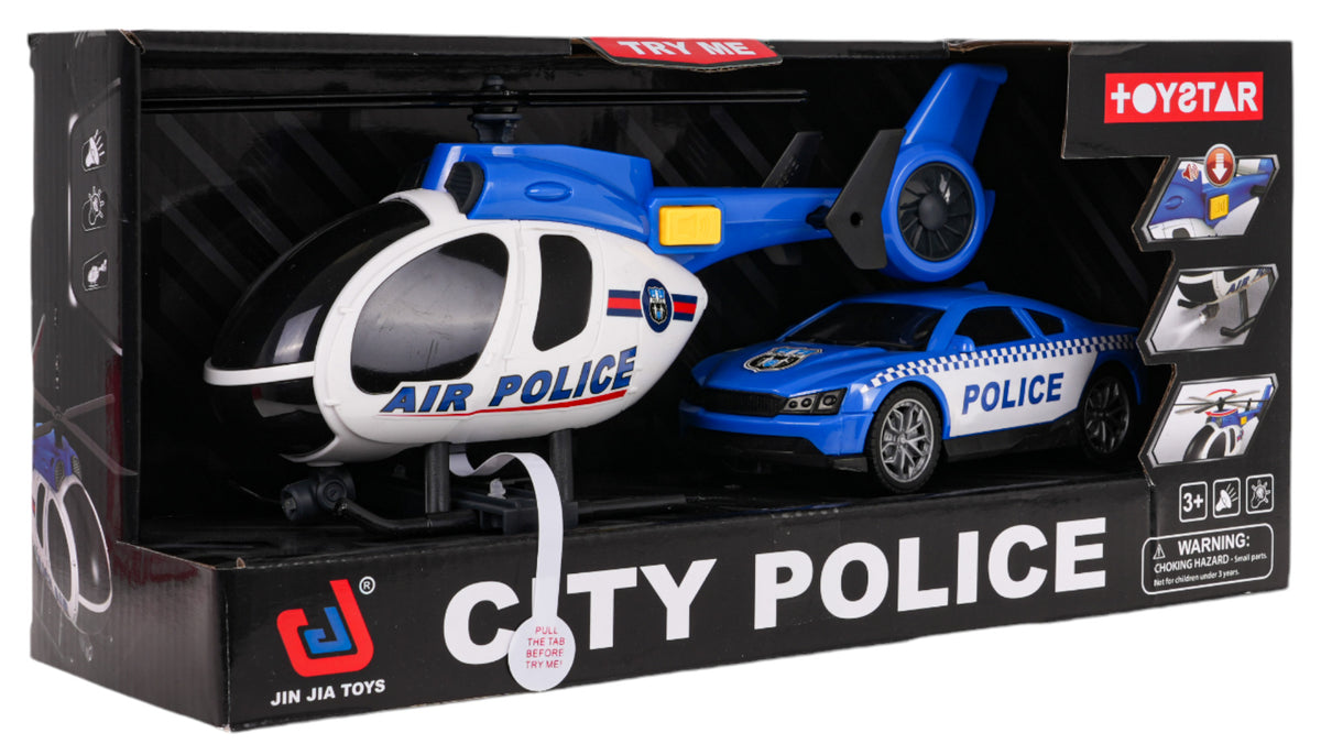 Helicopter + Car Police