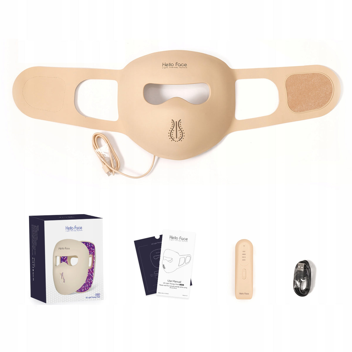 Hello Face M300 LED Mask Photon Therapy Face Light 4 Modes 311 LED Brand no brand