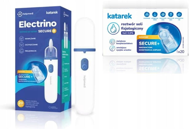 Helpmedi Electrino Secure+ - electric runny nose aspirator, set with salt f