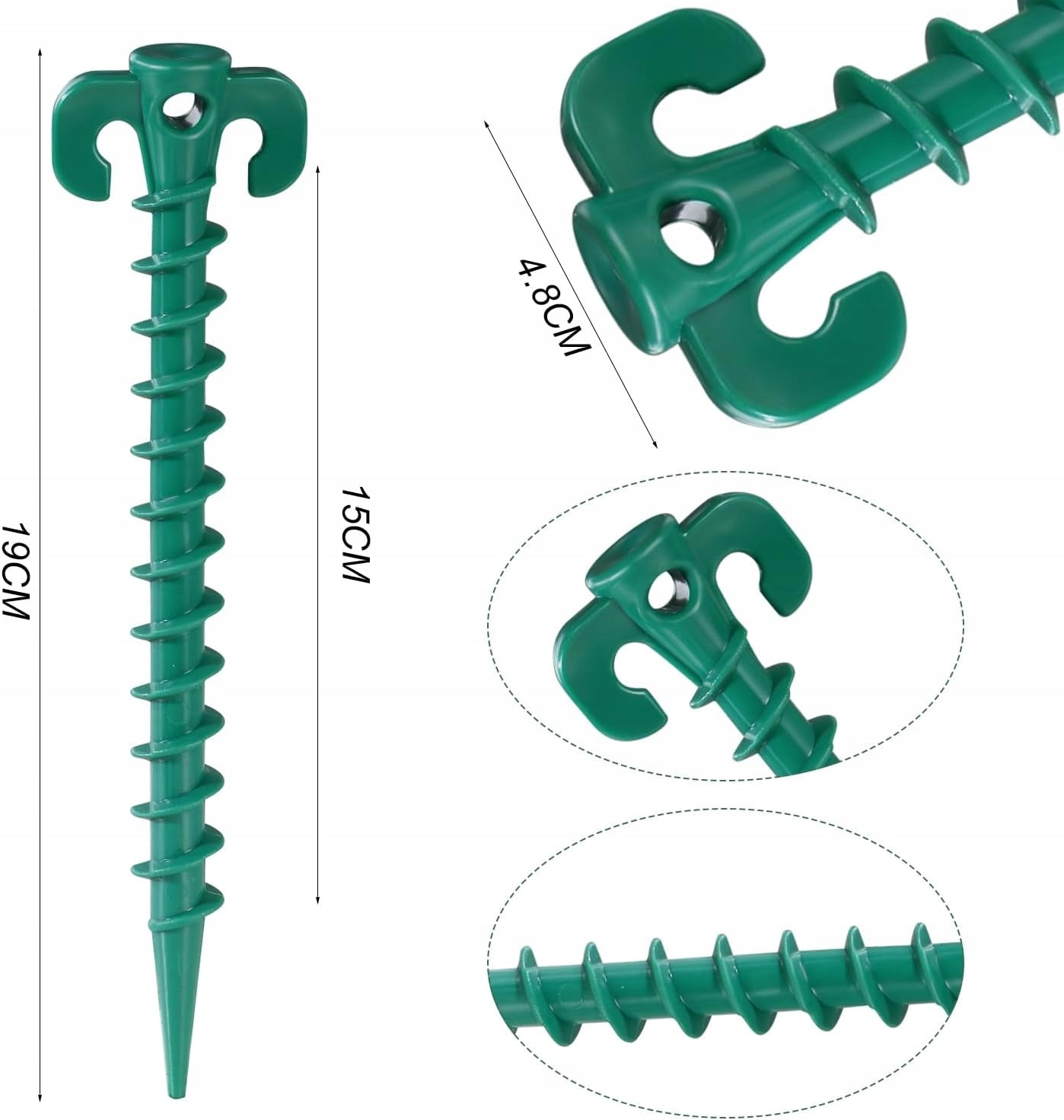 Herring Plastic Screw-In Camping Tent 10pcs ACOORUITENG Brand no brand