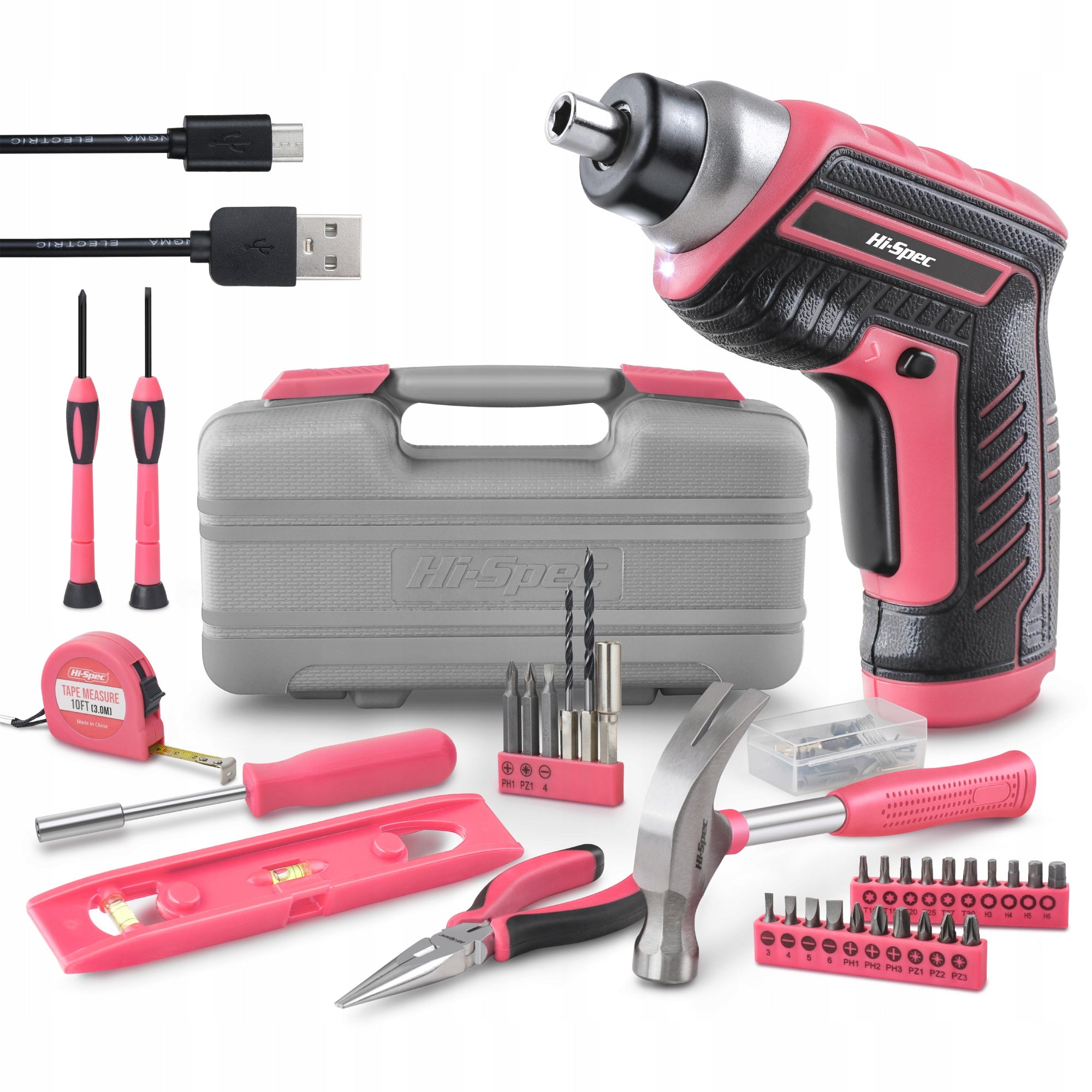 Hi-Spec 35-Piece Pink 3.6V Electric Screwdriver & Home Hand Tool Set EAN (GTIN) 884540162141