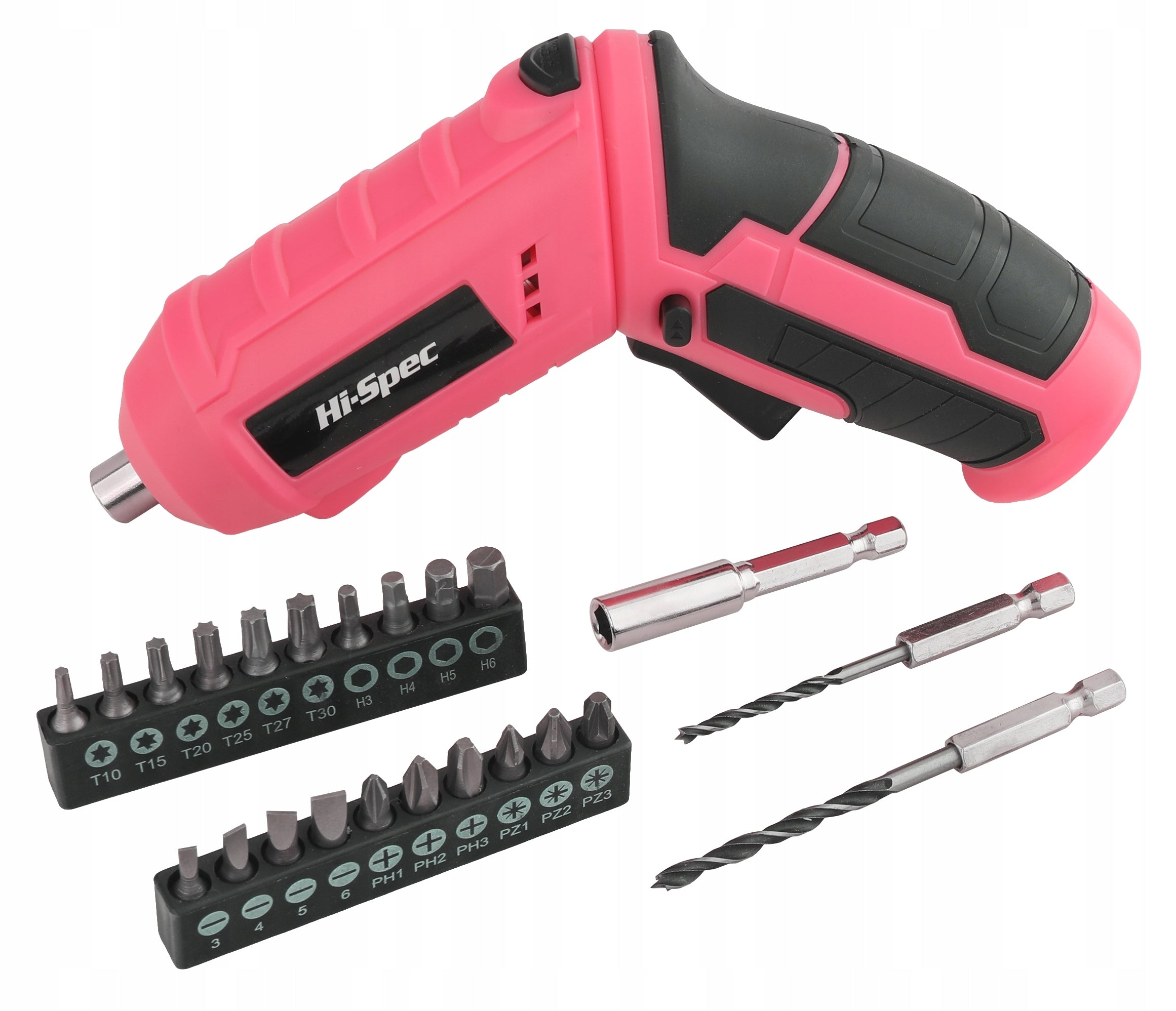 Hi-Spec 42pc Pink 4V USB Electric Power Screwdriver and Home Tool Kit Set EAN (GTIN) 6945583102069