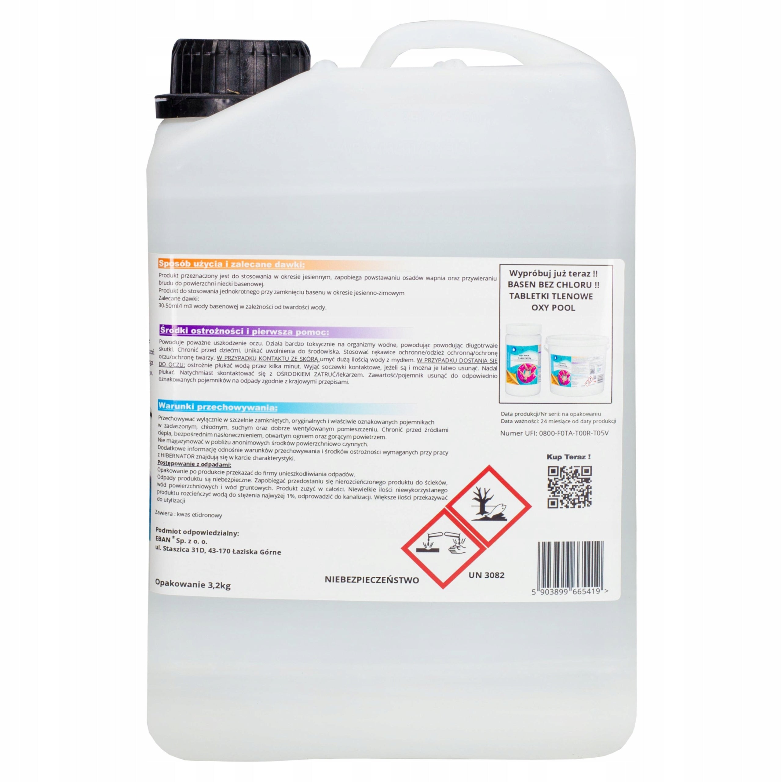 Hibernator liquid for swimming pool for wintering water chemistry for swimming pool 3,2kg Brand Ntce