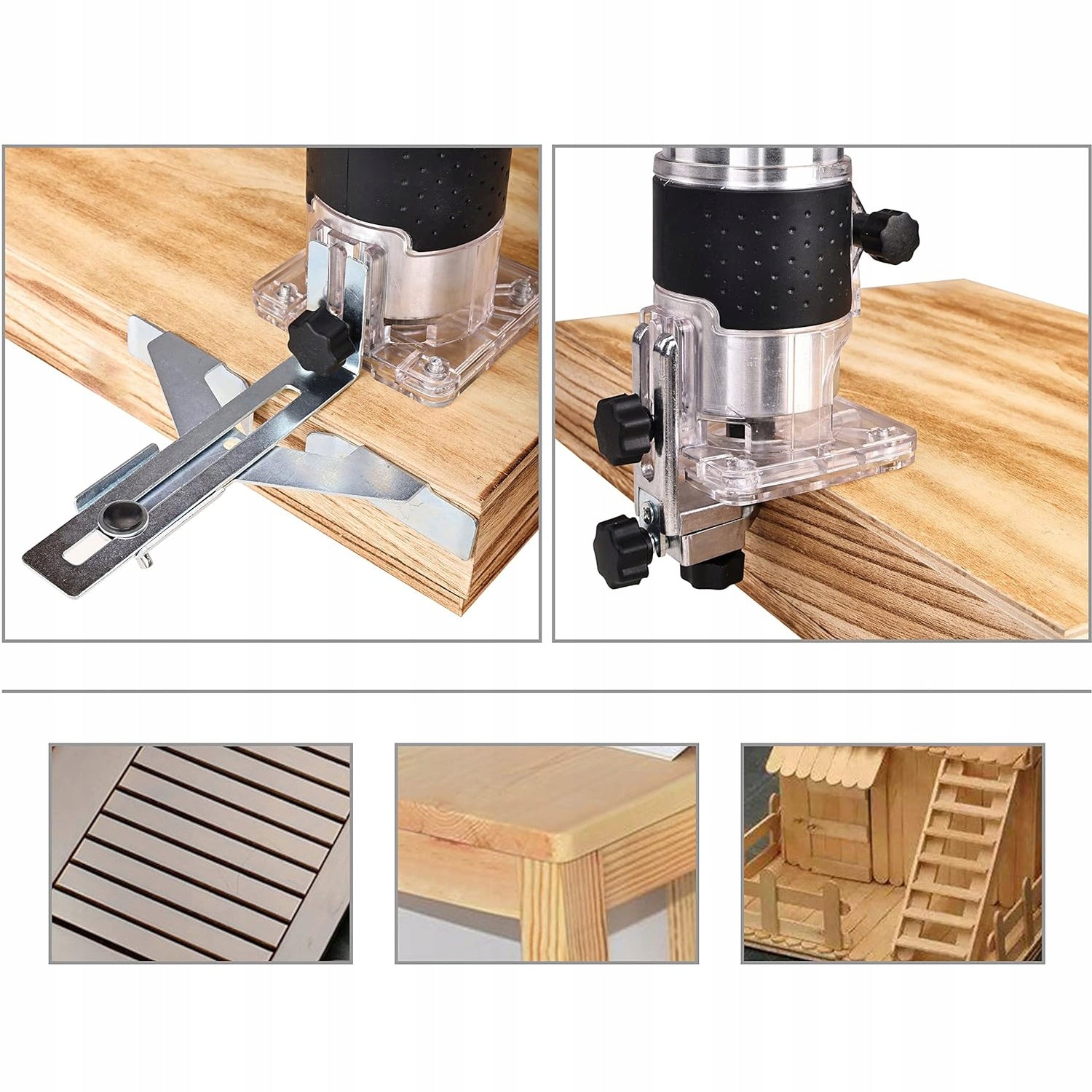 High Spindle Wood Milling Machine 800W Vertical Manual For Edge Solid Power supply mains