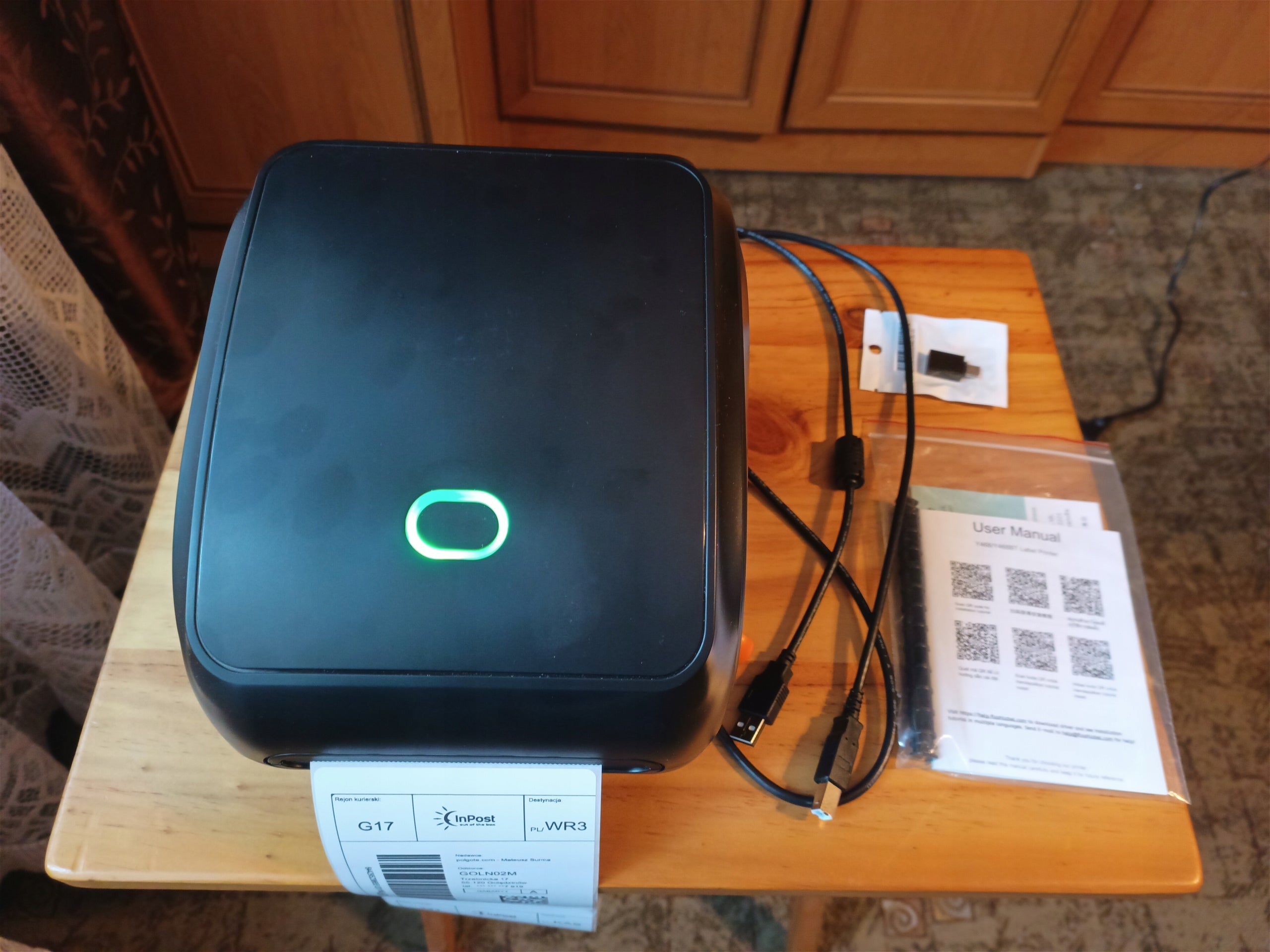 High speed printer for courier labels | Paper storage | Model Y468BT Packaging status original