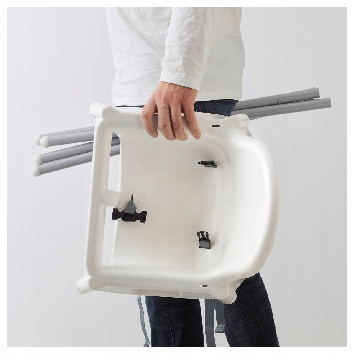 Highchair Ikea 90 x 56 x 62 cm Tray Seat Belts Color white