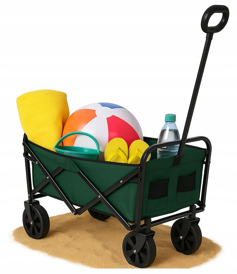 Hiking CART Beach Transport Garden Folding Camping 120L 100kg