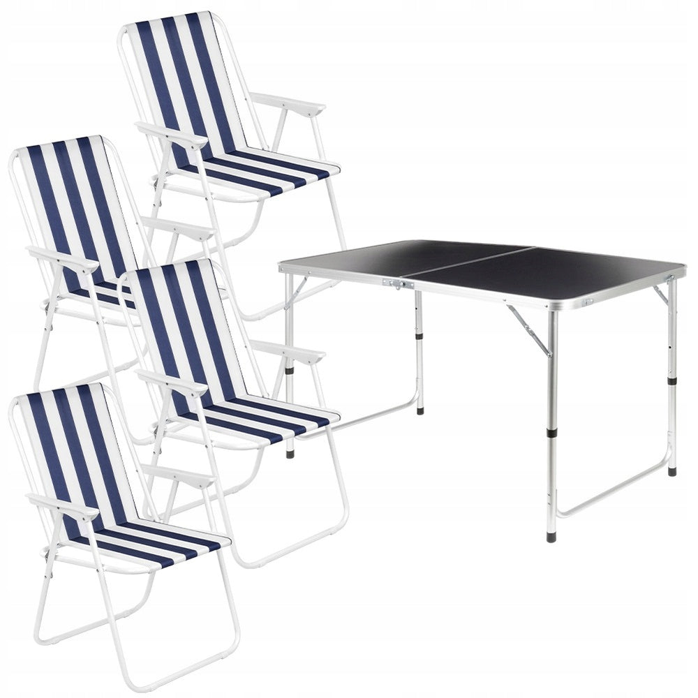 Hiking Furniture Garden Camping Balcony Table + 4x Folding Chairs Manufacturer code 5900670137318