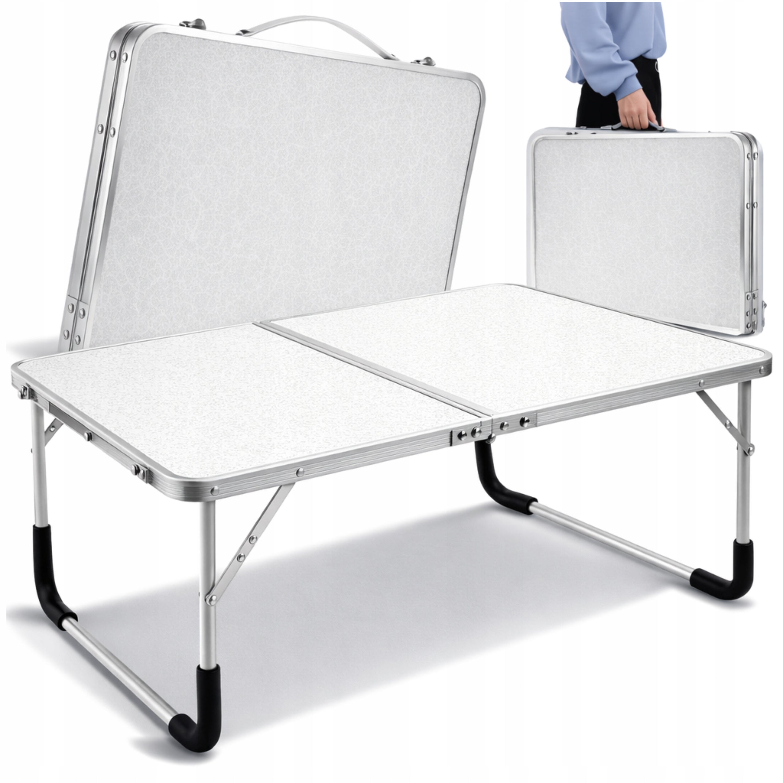 Hiking Table Camping Beach Aluminum Folding In Suitcase 60x40