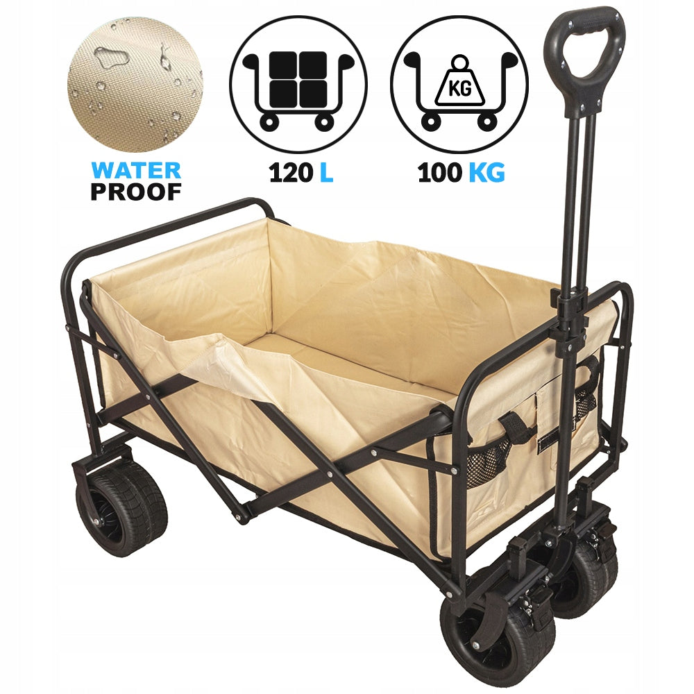 Hiking Trolley Beach Camping Folding Transport Wheels XL + TABLE Manufacturer code V09721