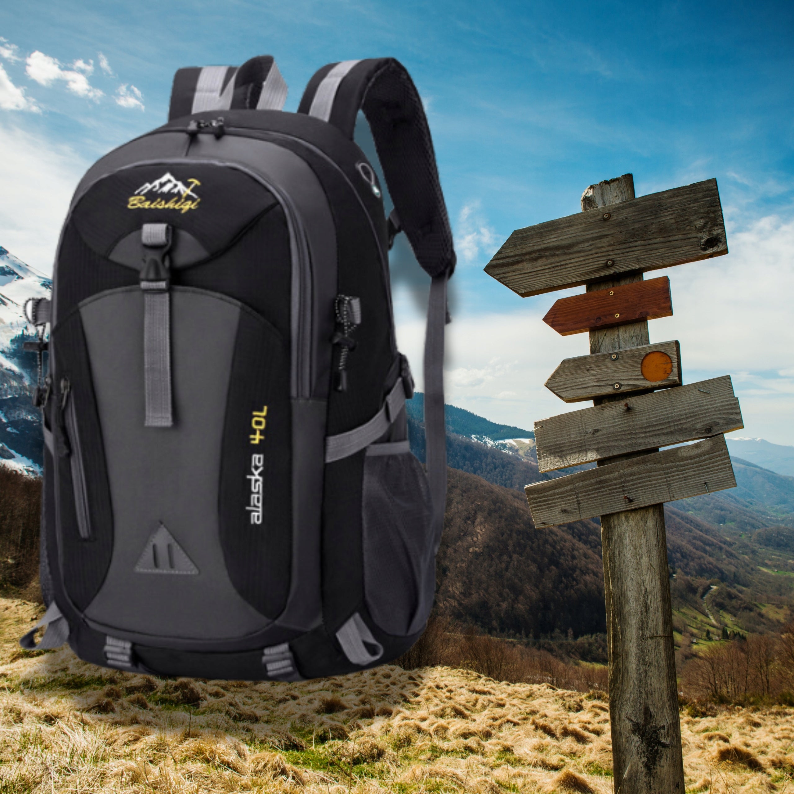Hiking backpack 40 l waterproof black Manufacturer code plecak górski w góry bagaż do samolotu czarny