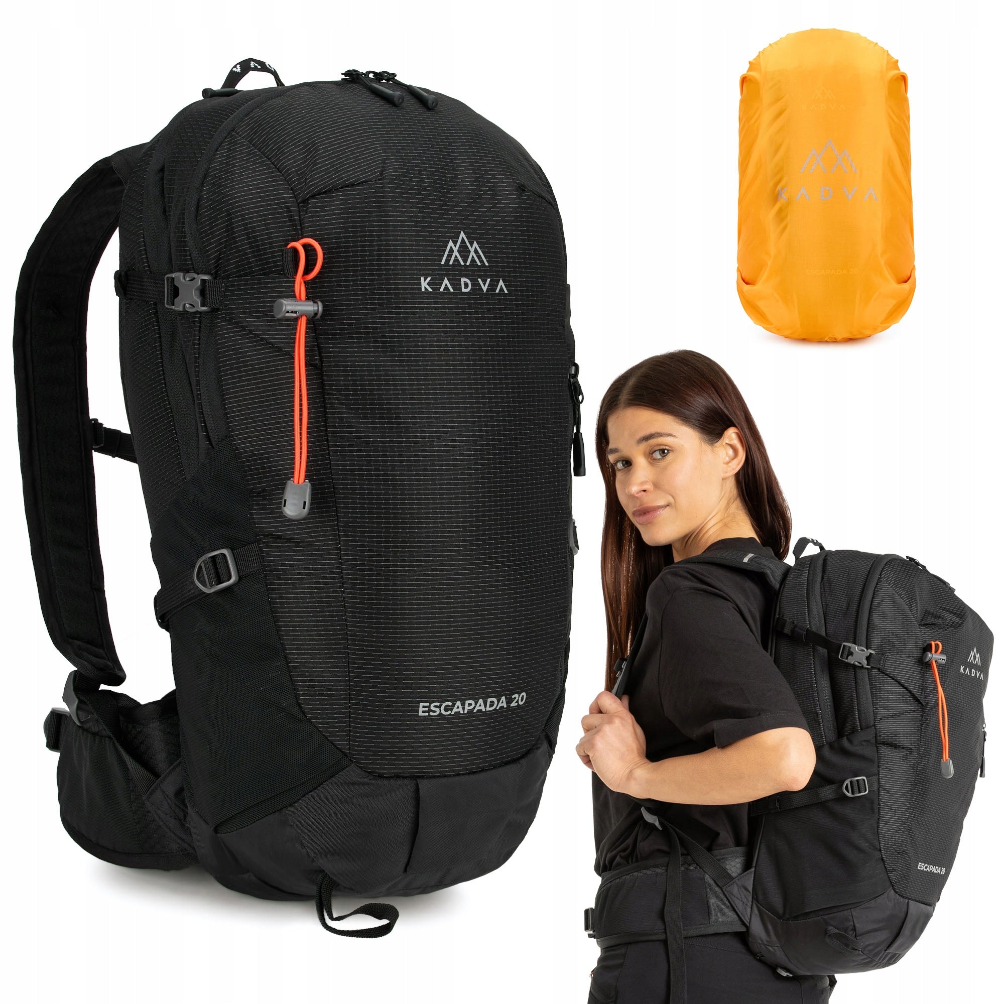 Hiking backpack KADVA Escapada 20 l black TREKKING MOUNTAIN SPORTS