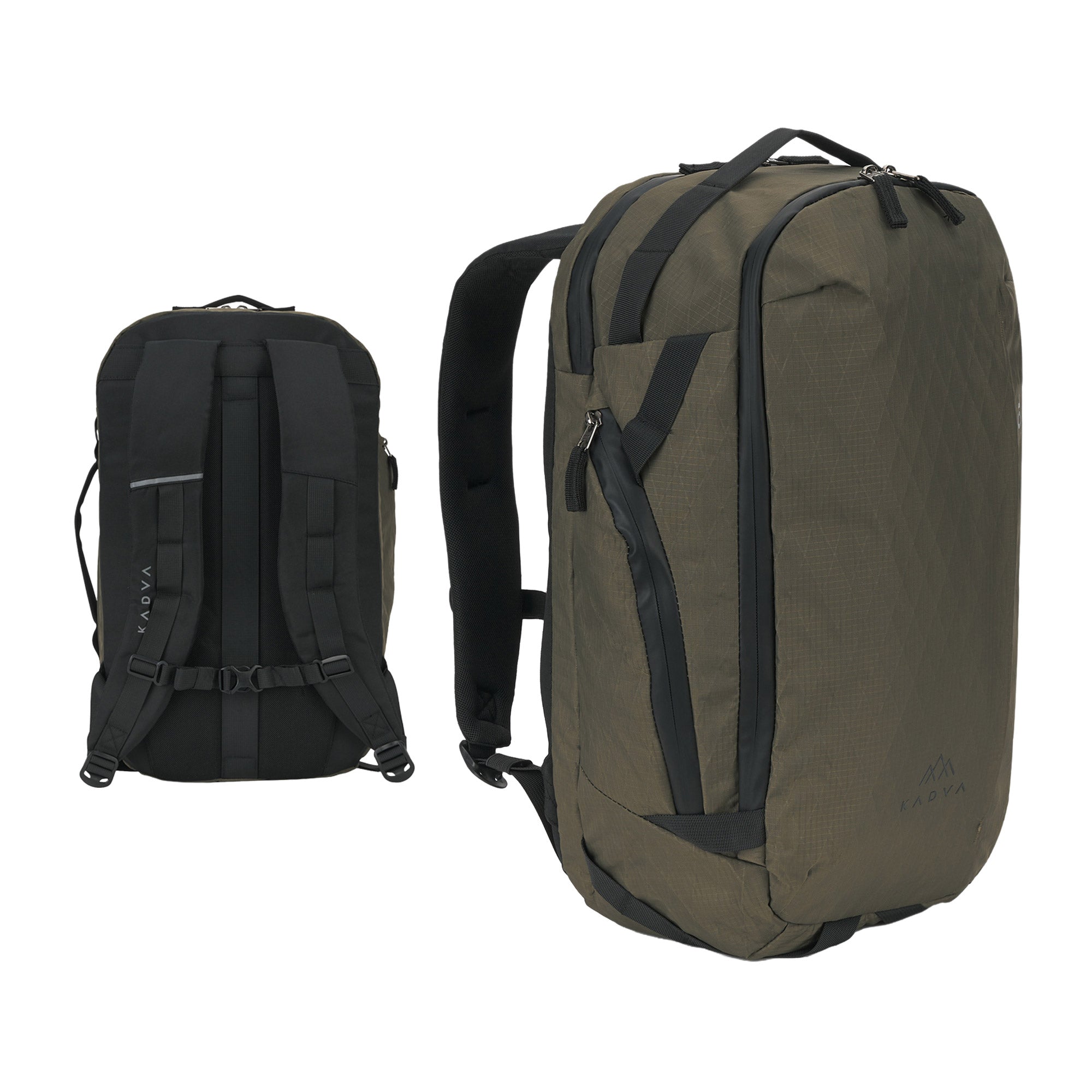 Hiking backpack KADVA Glinder 30 l green LIGHTWEIGHT LAPTOP POCKET