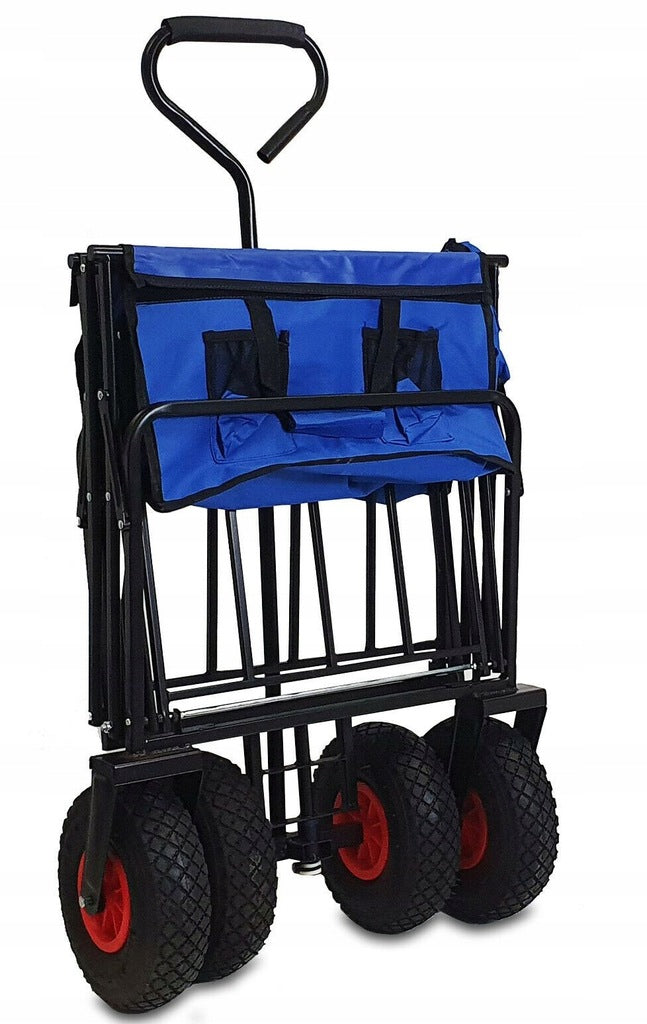 Hiking beach transport trolley 120kg pumped wheels red Capacity 120 l