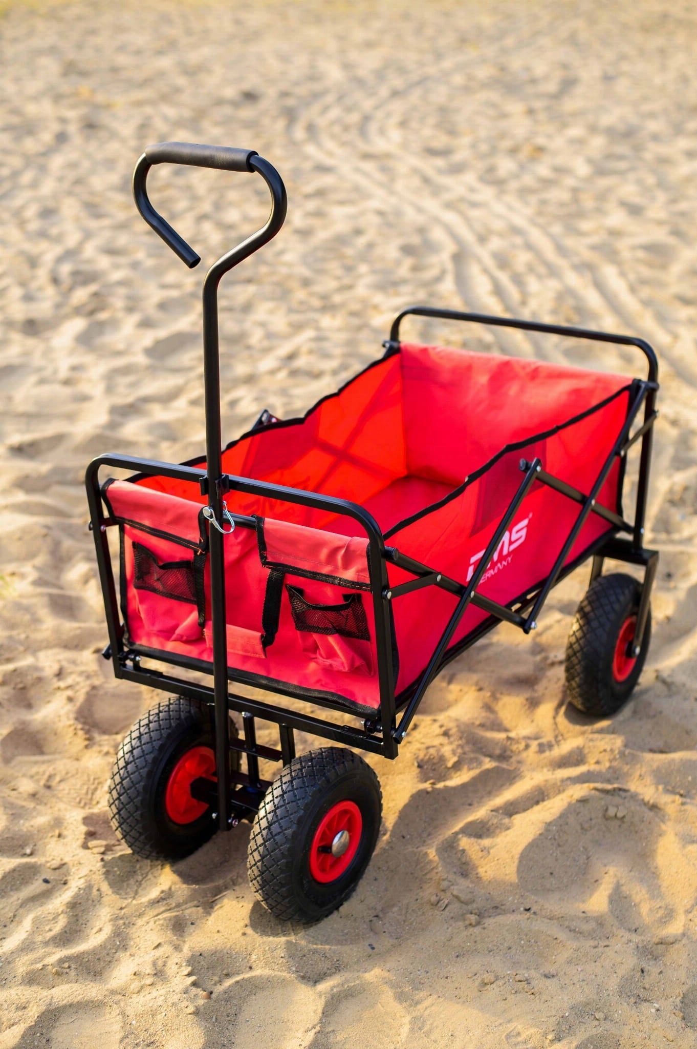 Hiking beach transport trolley 120kg pumped wheels red Manufacturer code BW-04