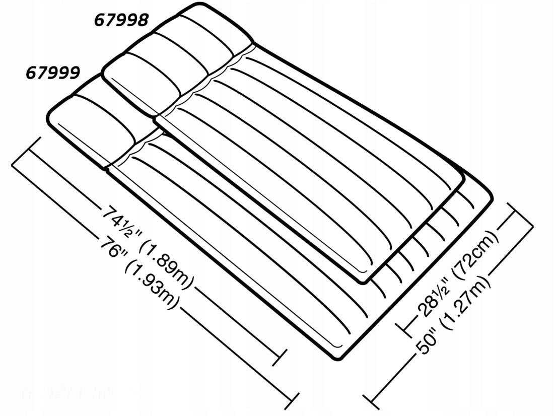 Hiking camping mattress INTEX 67999 for tent 193x127 cm Brand Intex