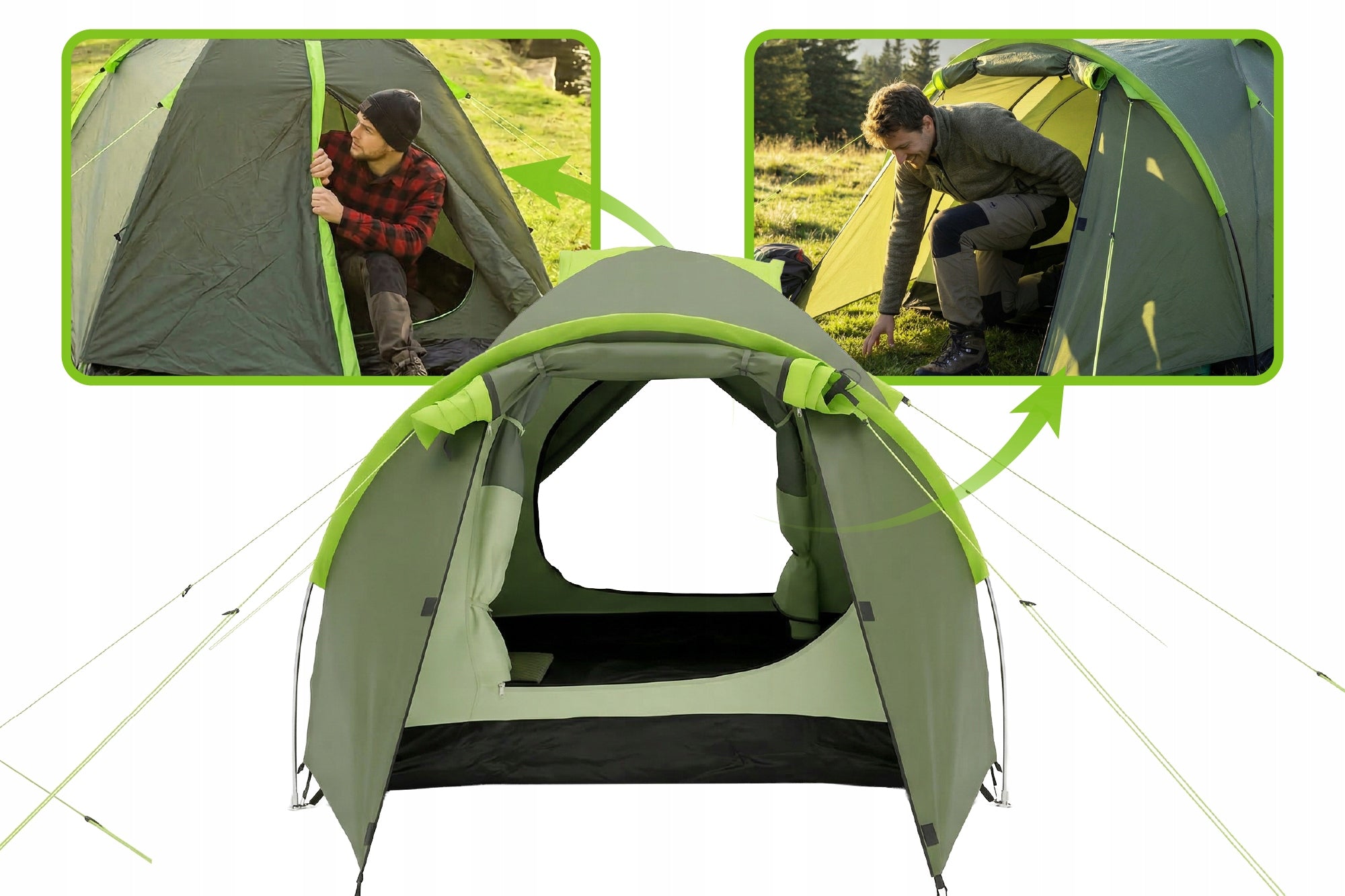 Hiking camping tent 2 persons Vayox VA0427 SCOUT LIGHT 300x150cm Brand Vayox