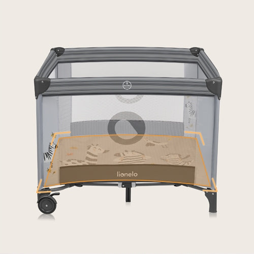 Hiking playpen with holiday bag with mattress folding Lionelo Bonnie Manufacturer code LO-BONNIE GREY STONE