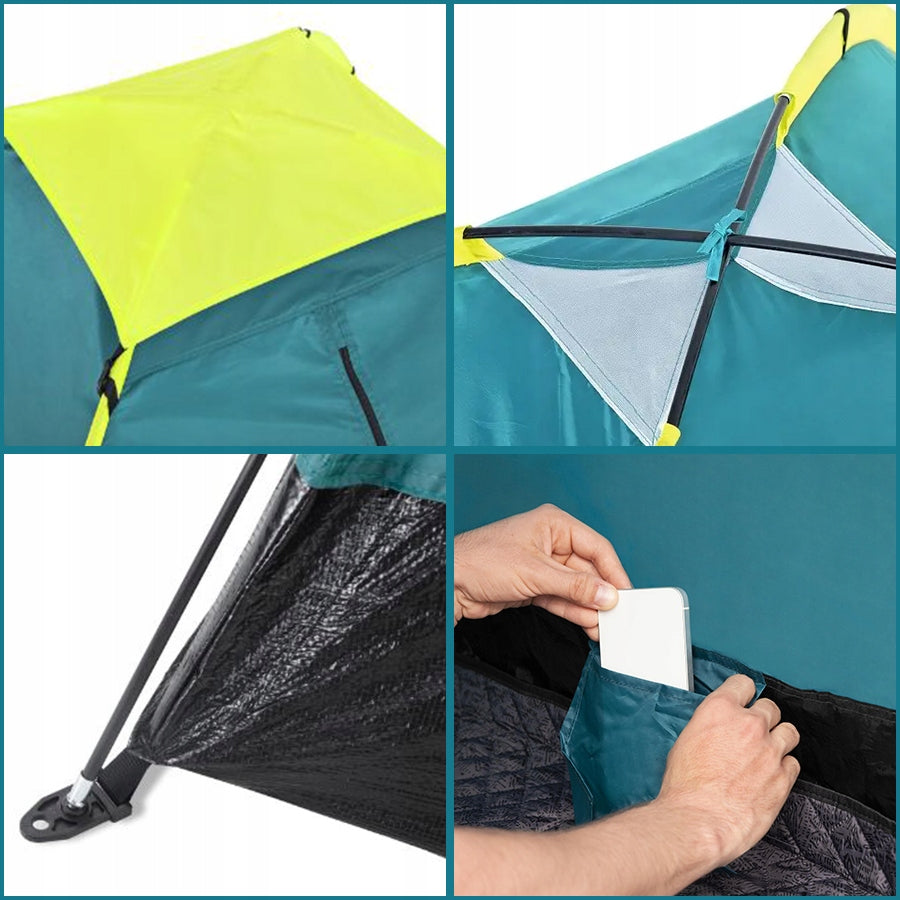 Hiking tent 4 persons large 200x240 mosquito net bag Bestway 68143 Additional features pockets