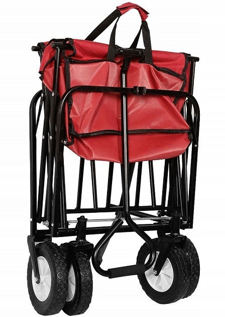 Hiking trolley 145l BEACH Folding Garden Transport Red Kind trolley
