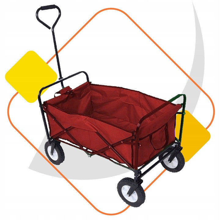 Hiking trolley 145l BEACH Folding Garden Transport Red Packaging status original