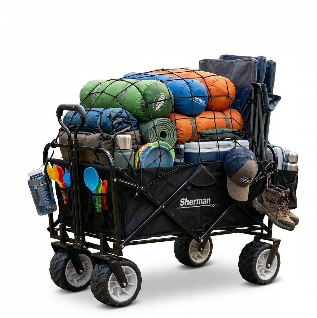 Hiking trolley camping beach folding transport CC1 + net Packaging status original