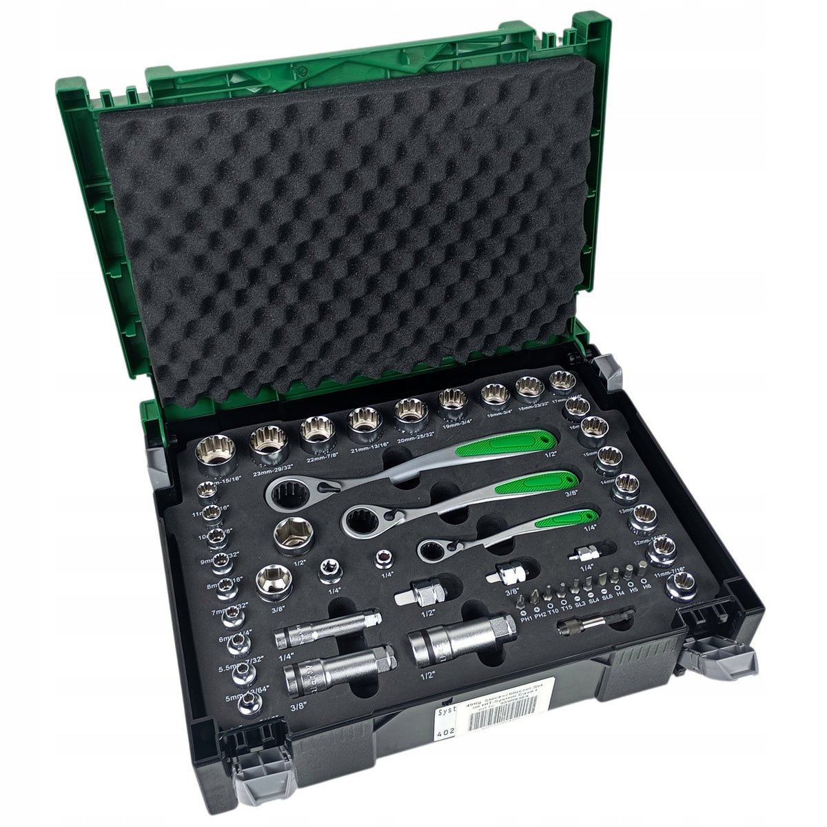 Hikoki Socket wrench set 1/4" 3/8" 1/2" ratchet Systainer 49 pcs. Packaging status original