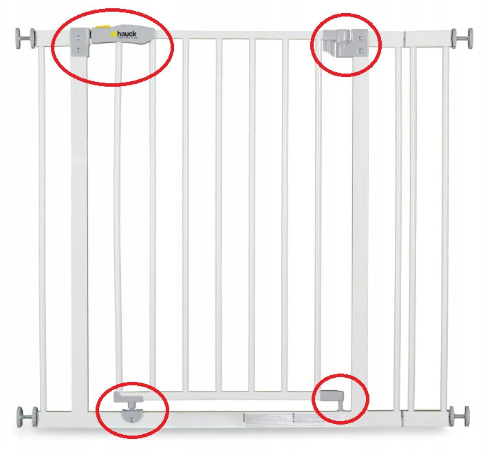 Hinges + mounting elements Safety barrier gates Hauck