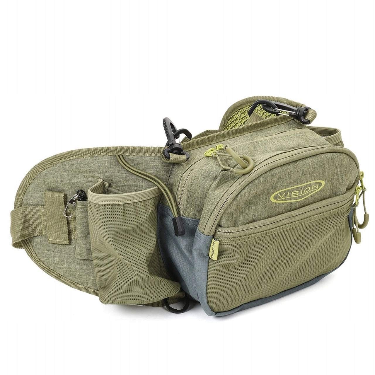 Hip Belt Fishing Vest Vision LOVE HANDLES Olive V3579O