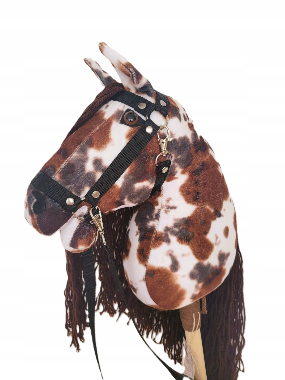Hobby Horse Set Large (Horse on a stick) + black cantar + reins Brand no brand