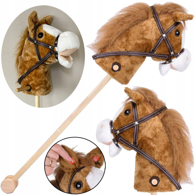 Hobby Horse on a stick The sound of gallop and roar + moving mouth ZA5442