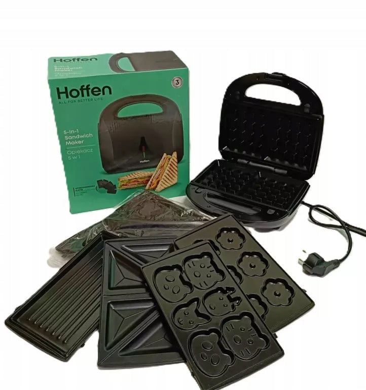 Hoffen Sandwich maker 5in1 850W black SM-5170 Power rating 850 W