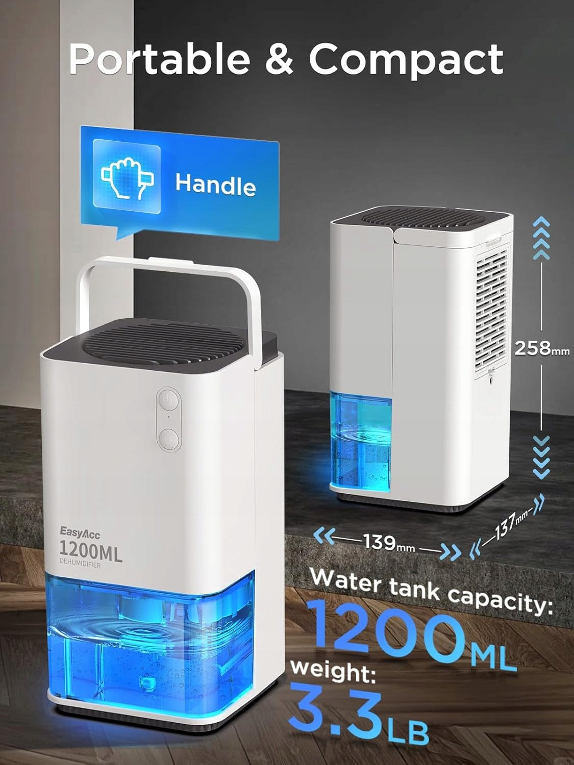 Home Dehumidifier,1200ml Portable Quiet Efficient Dehumidifier UK PLUG Manufacturer code B0C4XZVQYN