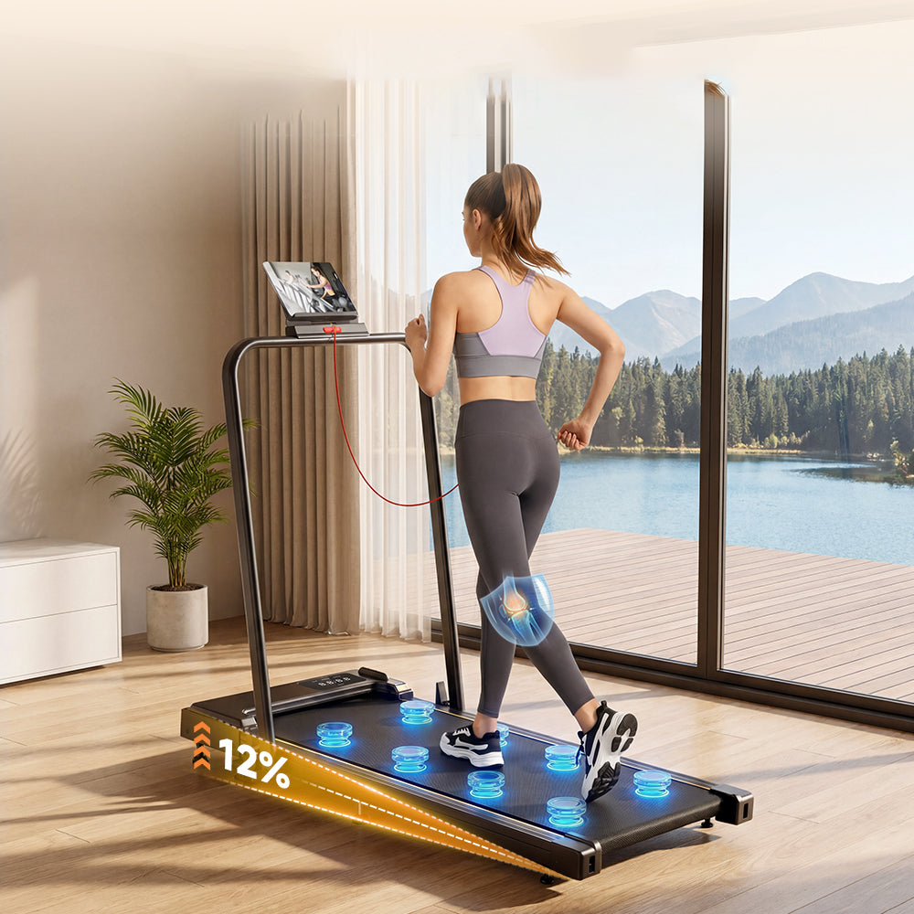 Home Electric Treadmill 2in1 Quiet Large LED Display 12km/h to 120kg Packaging status original