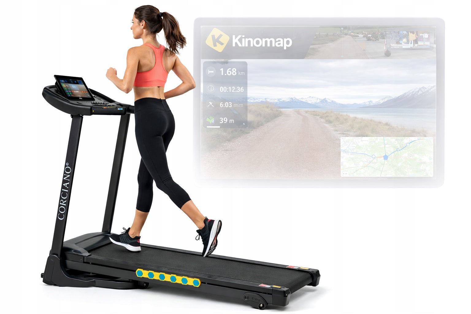 Home Electric Treadmill Folding ALBI 3300 CORCIANO 3HP 120kg 14km/h Packaging status original