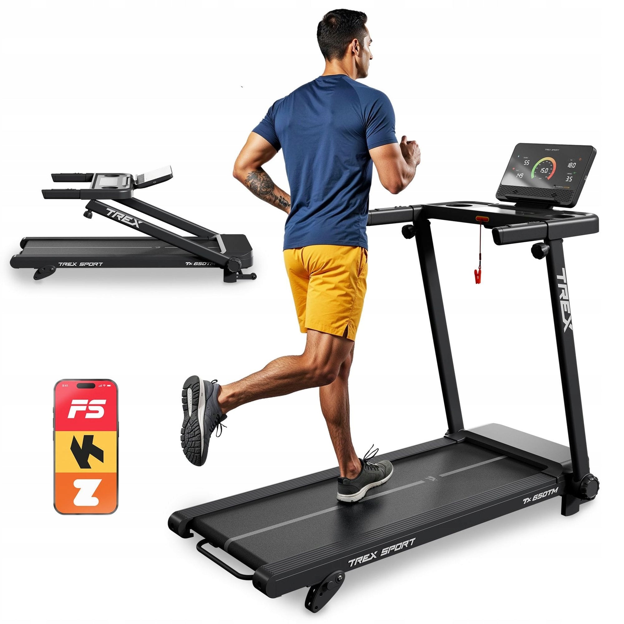 Home Electric Treadmill Folding Adjustable Angle 15KM/H POKET TREX SPORT
