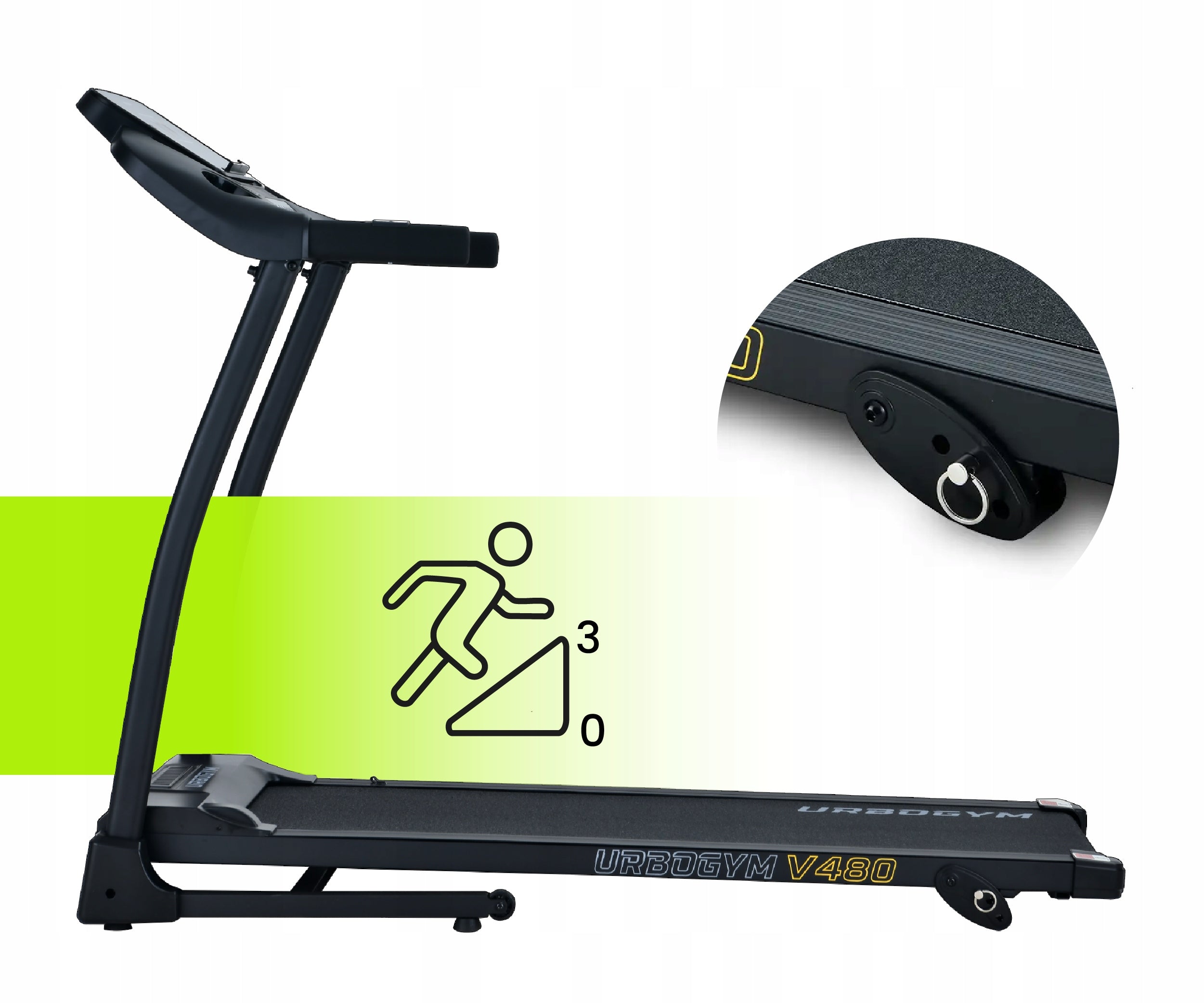 Home Electric Treadmill Folding Slope Angle 12KM/H 120KG V480 Packaging status original