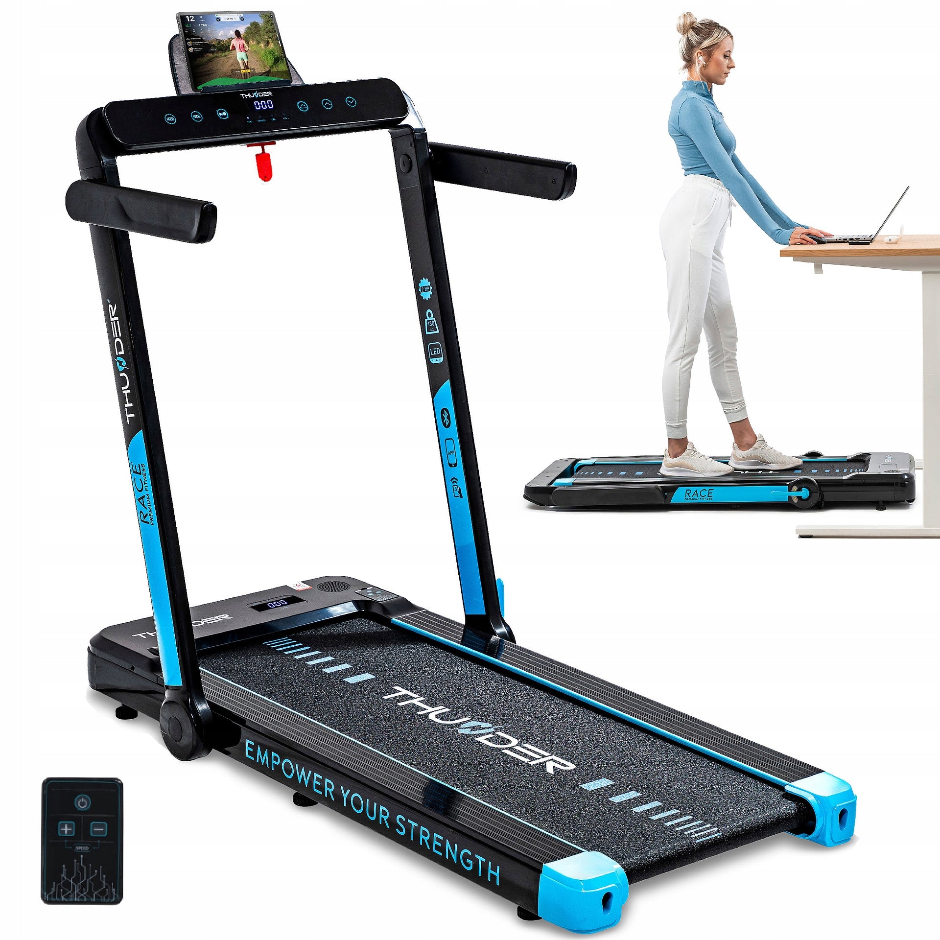 Home Electric Treadmill Folding Under Bed 0,8-14km/h RACE THUNDER