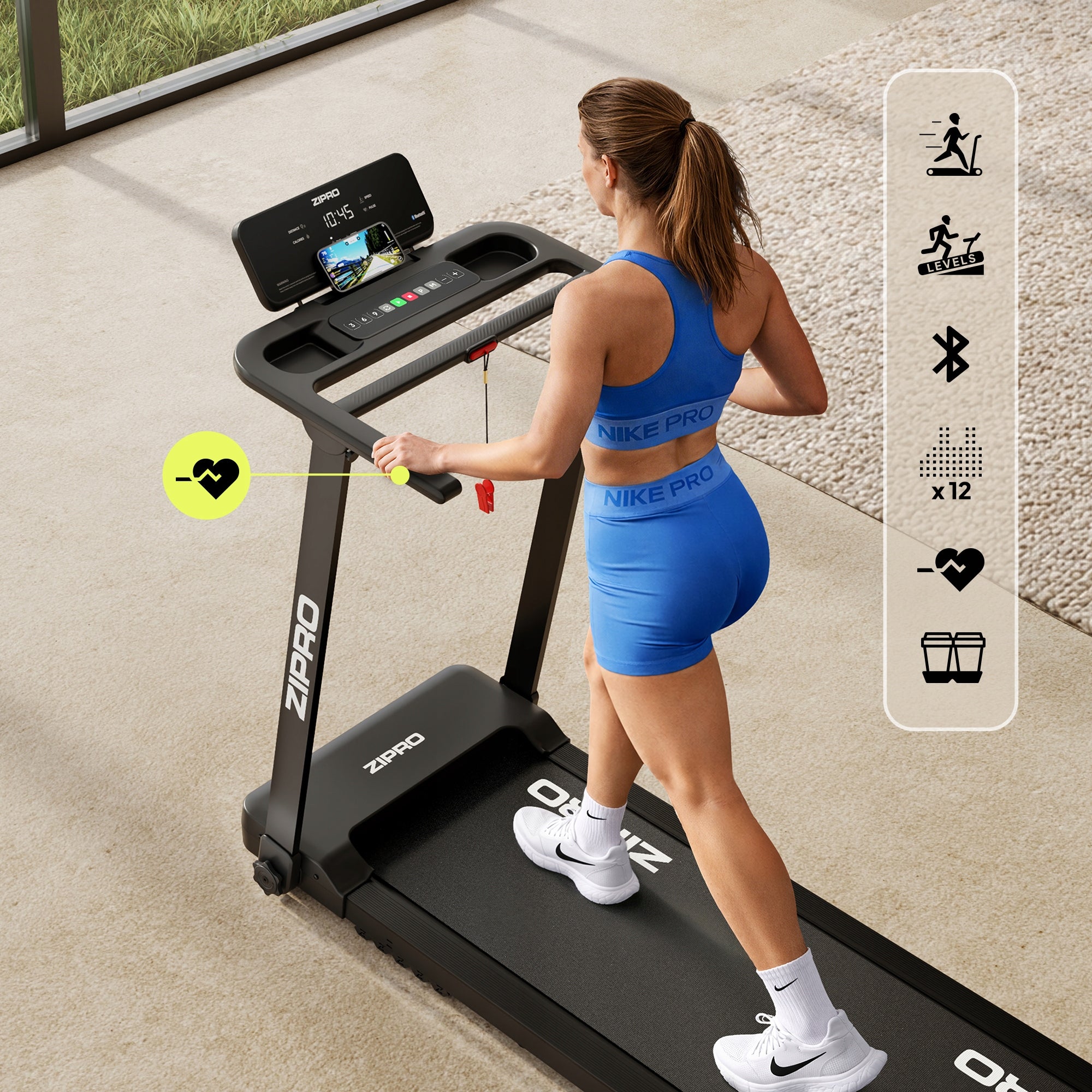 Home Electric Treadmill Folding Under Bed 1-12km/h Zipro Forma Lite Manufacturer code 15727401