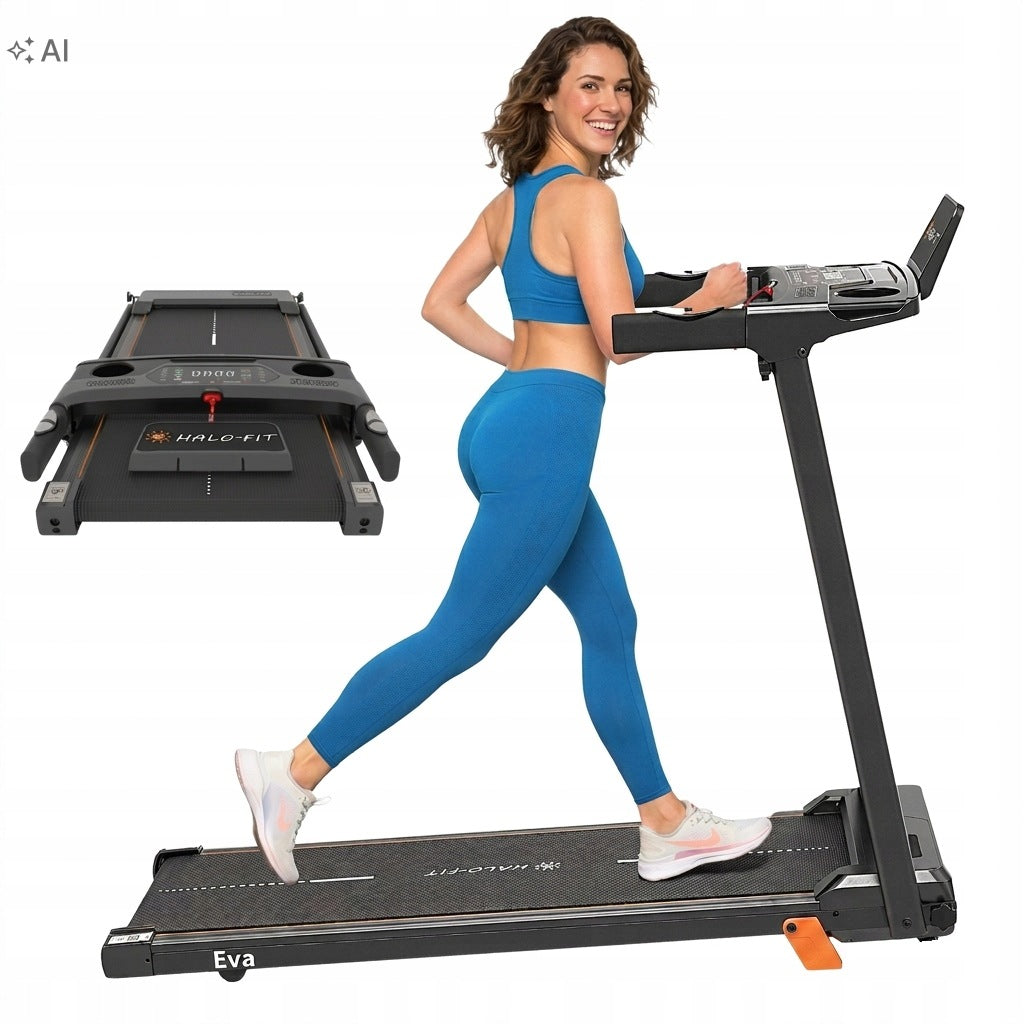 Home Electric Treadmill Folding With Slope Pulse Sensors 12Km/h EVA