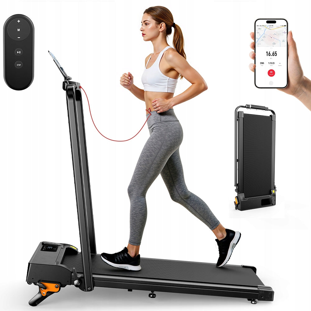 Home Electric Treadmill with app 12km/h LARGE DISPLAY QUIET up to 6° smart