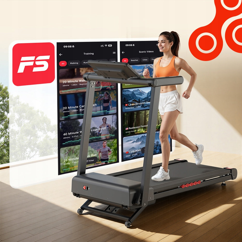 Home Electric Treadmill with app 16km/h LARGE DISPLAY QUIET 150kg 1-18% Manufacturer code Bieżnia Elektryczna 150kg