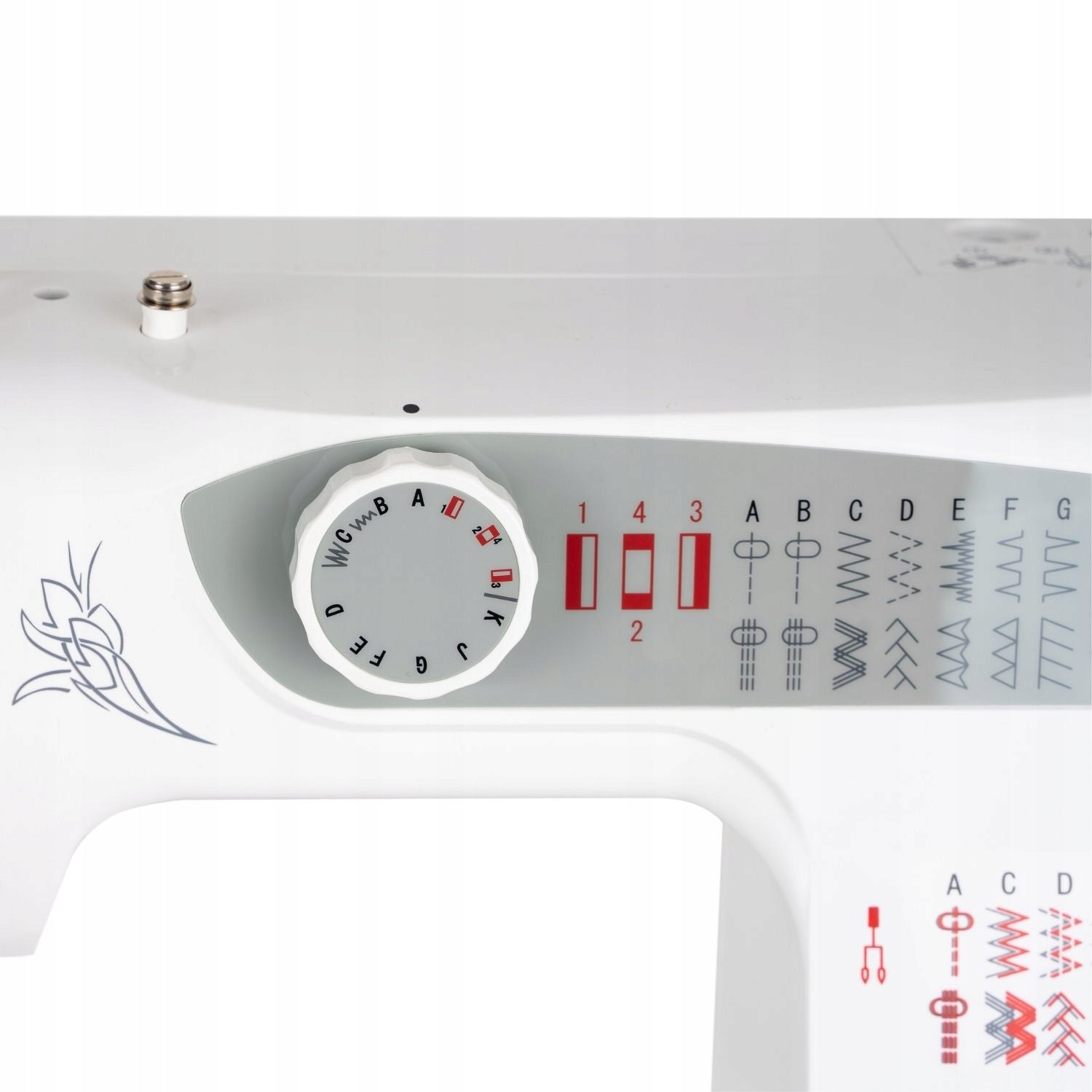Home Mechanical SEWING MACHINE 38 sewing programs Łucznik Ewa II Material synthetic material