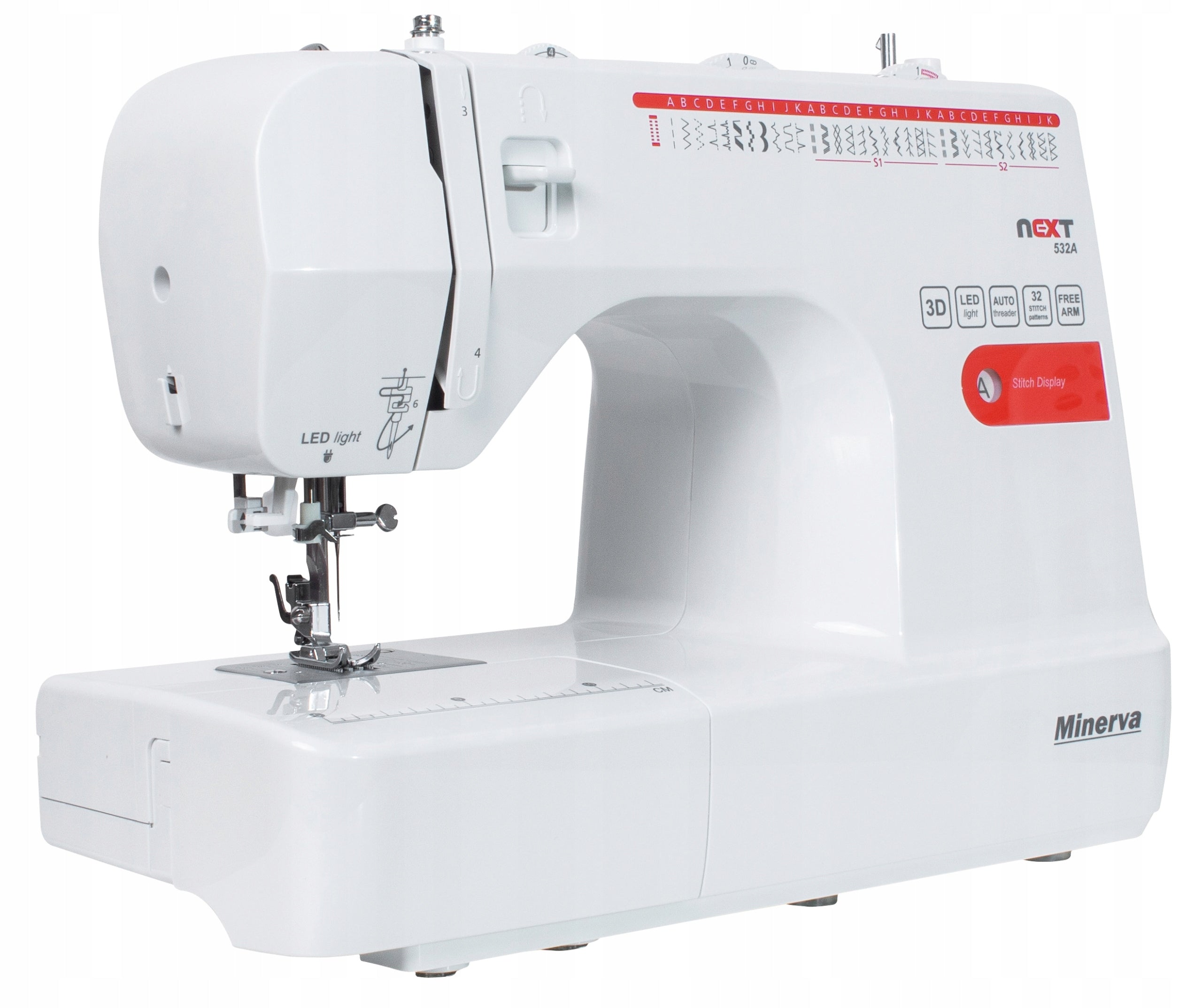 Home Sewing Machine Mechanical Durable Minerva Next 532A 36 Stitches EAN (GTIN) 5903957710969