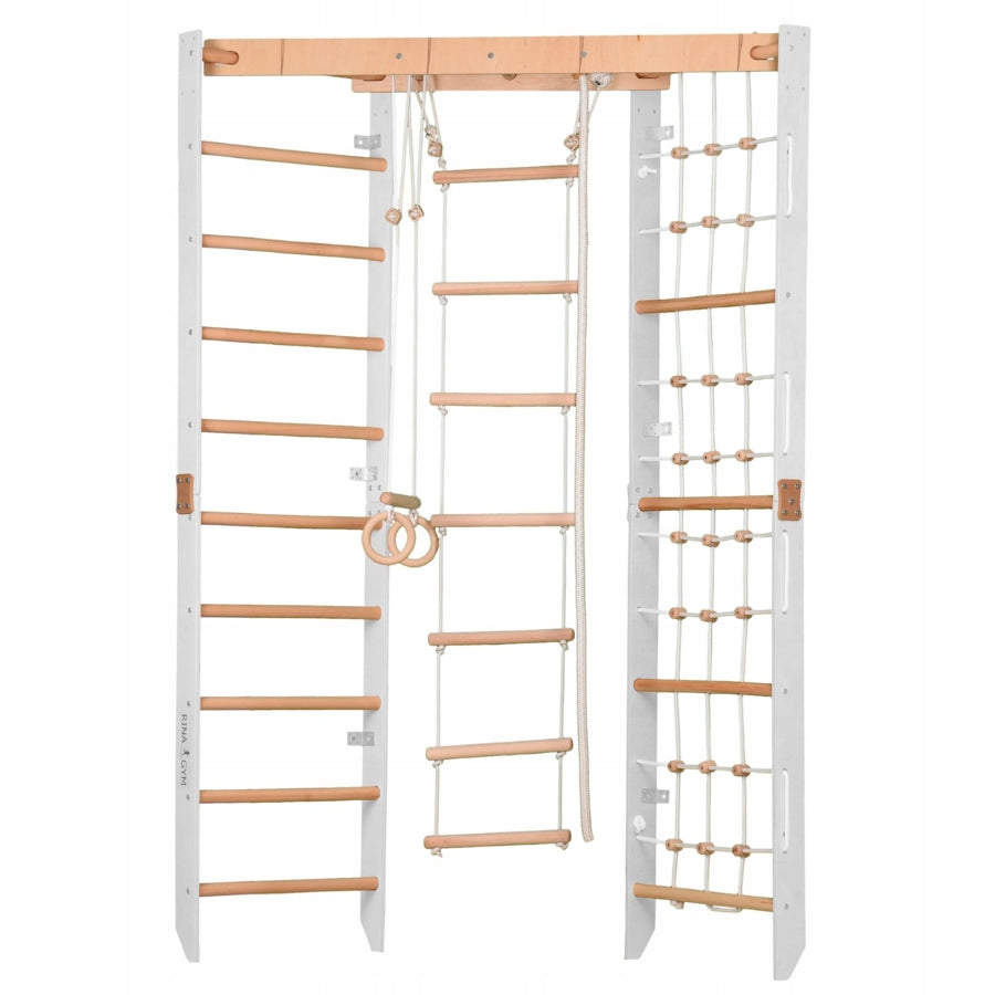 Home Sports Square Wooden Gymnastic Ladder Mesh