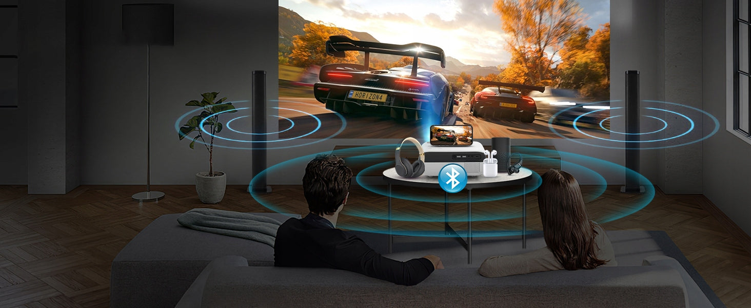 Home Theater Projector Hopvision H1 4K FHD 9500LM LED Bluetooth Remote Control HDMI Brand Hopvision
